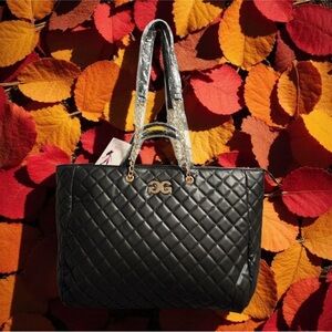 Gilda Paris Large Quilted Tote Bag NWT